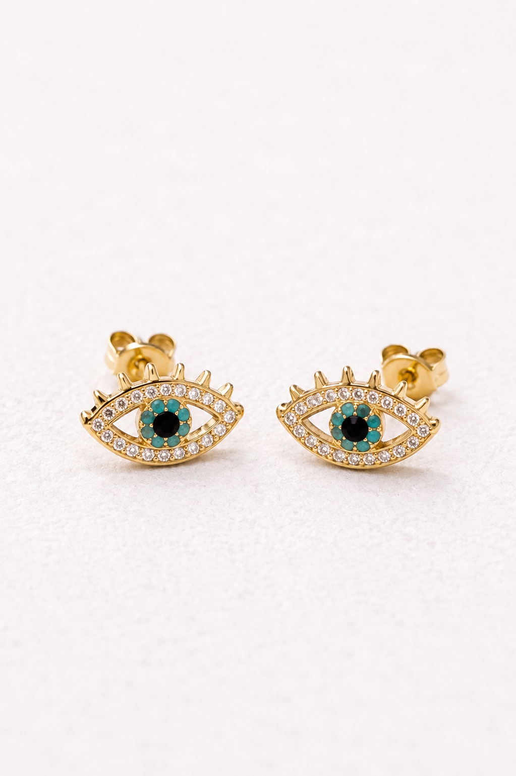 Artemis Gold Evil Eye Studs