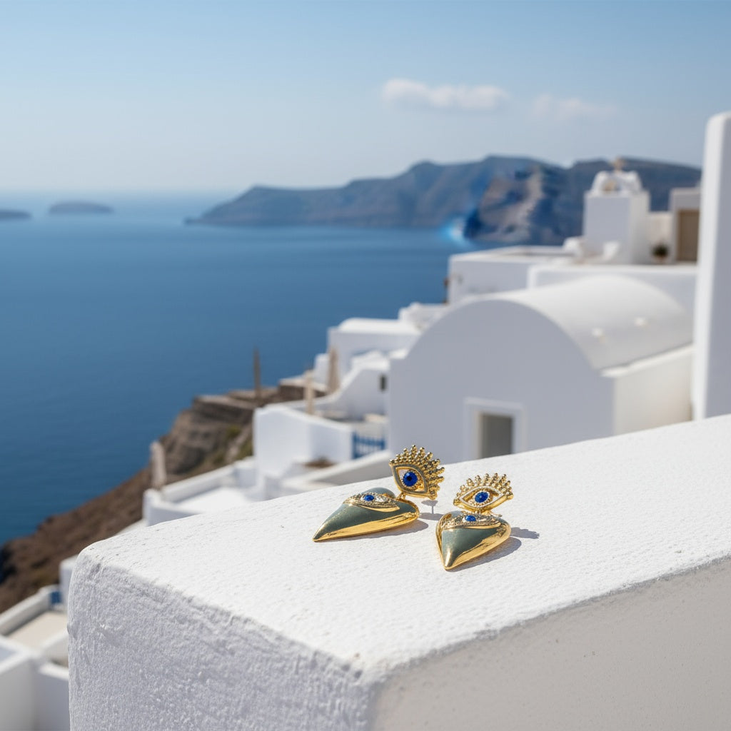 Daphne Evil Eye Statement Earrings