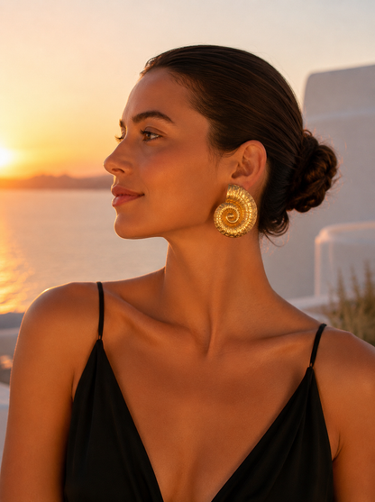 Thalassa Large Spiral Shell Earrings