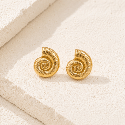 Thalassa Spiral Shell Earrings