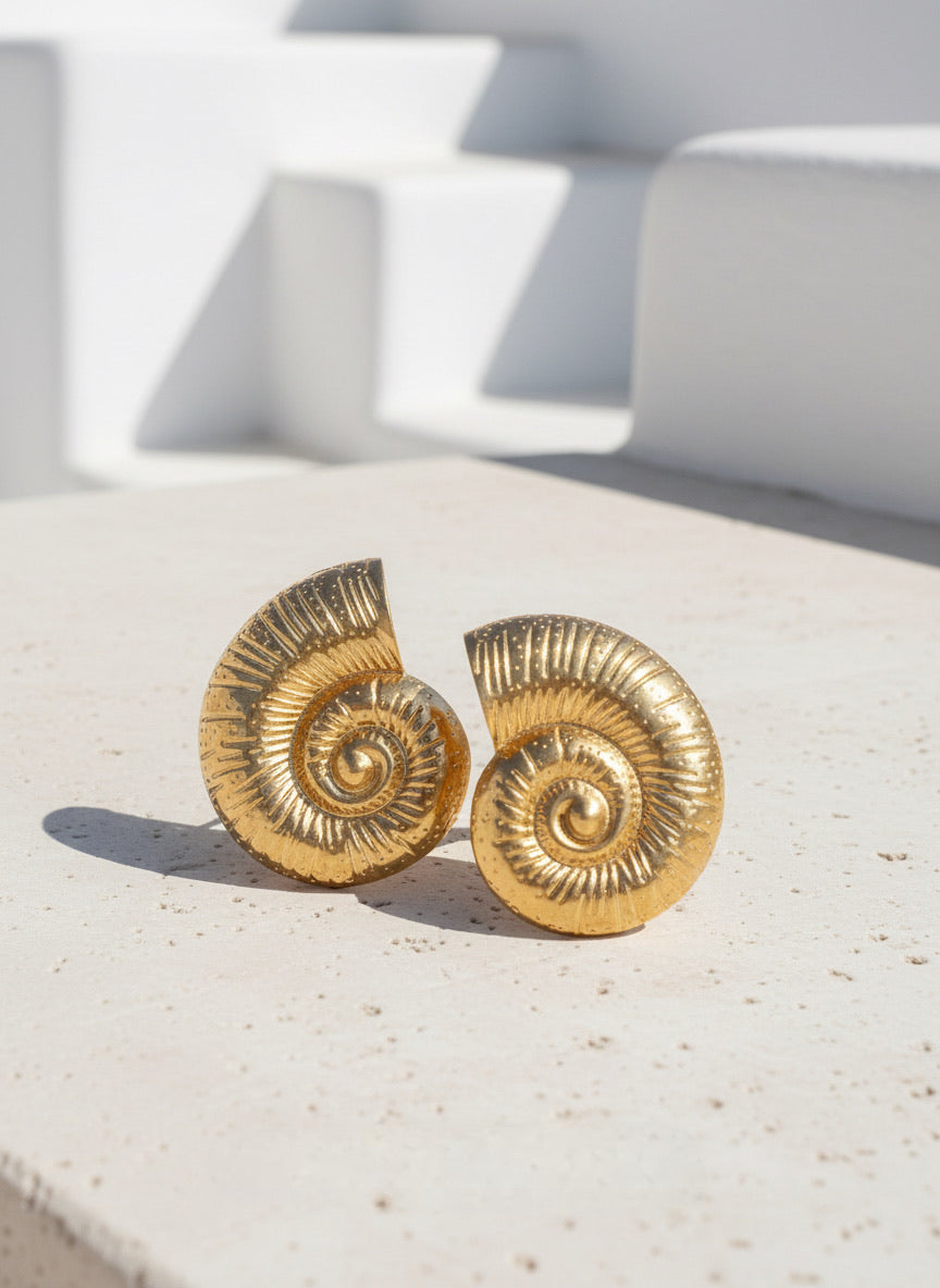 Thalassa Spiral Shell Earrings