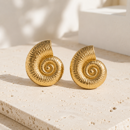 Thalassa Large Spiral Shell Earrings